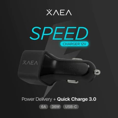 ADAPTADOR-CARGADOR 12V MOD 38 XAEA SPEED PD + QC 3.0 - tienda online