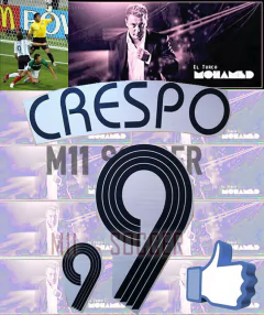 Estampado Mundial 2006-2008 Argentina Local Riquelme, Messi, en internet