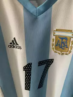 JERSEY SELECCION ARGENTINA LOCAL 2002 #17 G. LOPEZ - tienda en línea