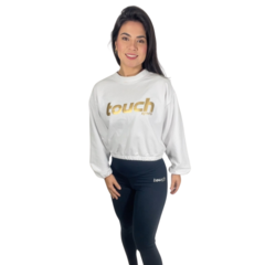 Moletom Cropped Gold Branco - comprar online