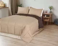 Acolchado Reversible Liso - Blanco Salem