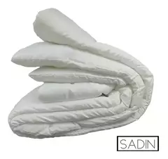 Acolchado Reversible Liso - Blanco Salem