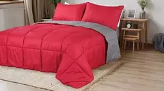 Acolchado Reversible Liso - Blanco Salem