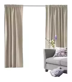 Juego Cortinas BlackOut Textil Blanco París - Blanco Salem