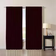 Juego Cortinas BlackOut Textil Blanco París
