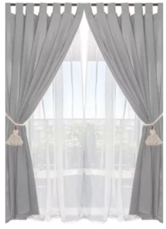 Juego de Cortinas Madrás para Barral en internet