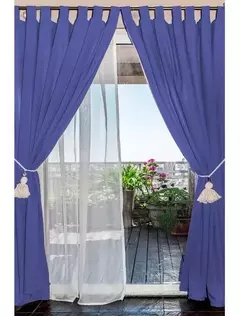 Juego de Cortinas Madrás para Barral - tienda online