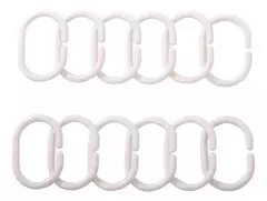 Ganchos para Cortina de Baño Pack X12 - Blanco Salem