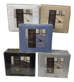 Juego de Sábanas 600 Hilos Dobby 2 1/2 Plazas - tienda online