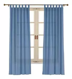 Juego de Cortinas Madrás para Barral - Blanco Salem