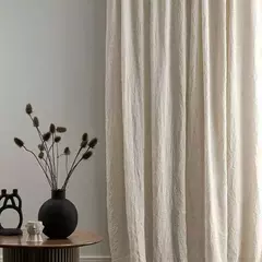 Juego de Cortinas Tusor para Barral - Blanco Salem