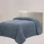 Coberdrom Queen Grosso Inverno Dupla Face Relevo Azul