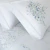 Jogo Cama King Cetim 300 Fios Buddemeyer Blue Daisy Branco
