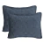 Kit 2 Porta Travesseiros Inverno Macio Microfibra Azul