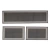 Kit Tapete Cozinha 3 Peças 1,40m Kacyumara Multi Square Black Preto