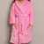 Roupao Infantil Com Capuz Microfibra Flannel Appel Kids Rosa - comprar online