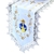 Caminho Trilho Mesa Bordado 0,40x1,50 Rudder Vaticano Branco