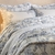 Kit Colcha Casal 200 Fios Karsten 3 Peças Catarina Azul - Girassol Bordados | Cama - Mesa - Banho