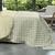 Kit Colcha Queen Malha Soft Algodao Egipcio Vichy Bege - Girassol Bordados | Cama - Mesa - Banho