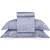 Jogo Cama Queen 300 Fios Appel Cotton Azul - Girassol Bordados | Cama - Mesa - Banho