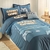 Kit Colcha Solteiro 200 Fios Karsten 2 Peças Game Azul - Girassol Bordados | Cama - Mesa - Banho
