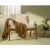 Manta Decorativa Karsten Algodão Piquet Denver Marrom Ocre - loja online