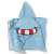 Toalha Banho Infantil Dohler Algodao Velour Com Capuz Shark - loja online