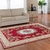 Tapete Sala Quarto 0,90x1,40 Antiderrapante Jasmin Vermelho - comprar online