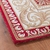 Tapete Sala Quarto 0,90x1,40 Antiderrapante Jasmin Vermelho - Girassol Bordados | Cama - Mesa - Banho