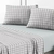 Jogo Cama Queen Malha Soft Algodao Egipcio Vichy Cinza - comprar online