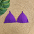 Top ELIZA - Cor Roxo, Tecido Fluity - Top Fixo com Amarração - MARLUAH