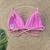 Top ELIZA - Cor Rosa Pink, TECIDO PLISSÊ - Top Fixo com Amarração - MARLUAH - MARLUAH Biquínis