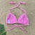 Top ELIZA - Cor Rosa Pink, TECIDO PLISSÊ - Top Fixo com Amarração - MARLUAH - loja online