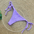Calcinha GABI - Cor Violeta Conto de Fadas, TECIDO PLISSÊ - Modelo Fio com Amarração - MARLUAH na internet