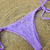 Calcinha GABI - Cor Violeta Conto de Fadas, TECIDO PLISSÊ - Modelo Fio com Amarração - MARLUAH - loja online