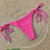 Calcinha GABI - Cor Rosa Florescer, TECIDO CARAVELAS - Modelo Fio com Amarração - MARLUAH na internet