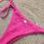 Calcinha GABI - Cor Rosa Florescer, TECIDO CARAVELAS - Modelo Fio com Amarração - MARLUAH - loja online