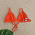 Top ELIZA - Cor Laranja, TECIDO PLISSÊ - Top Fixo com Amarração - MARLUAH - comprar online