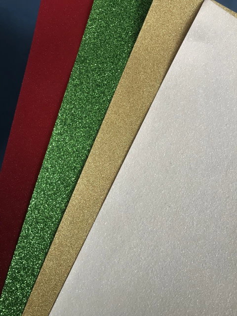 Combo Papéis Natalinos Glitter | 4 folhas - comprar online