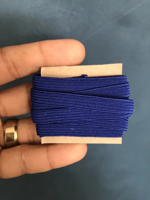 Elástico Chato 7mm | 2 metros | Cor: Azul Royal - comprar online