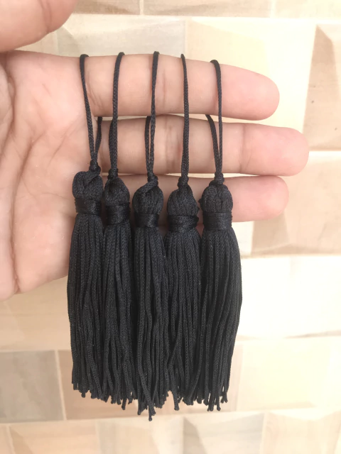 Tassel Preto 7cm - 5 unidades - comprar online