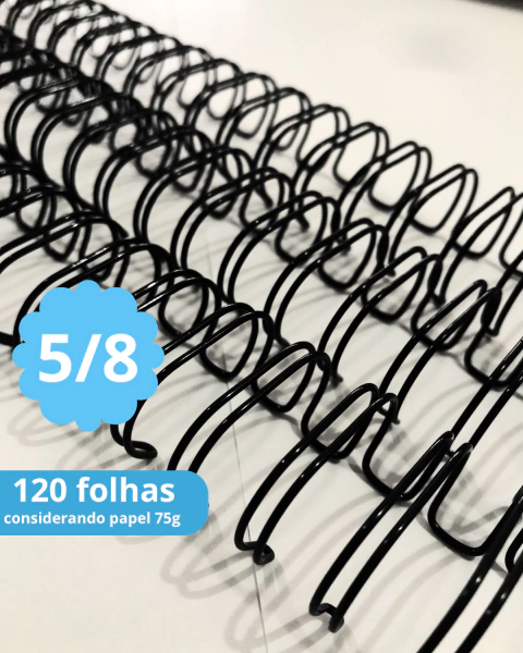 Wire-O 5/8 PRETO - 2:1 23 anéis - comprar online