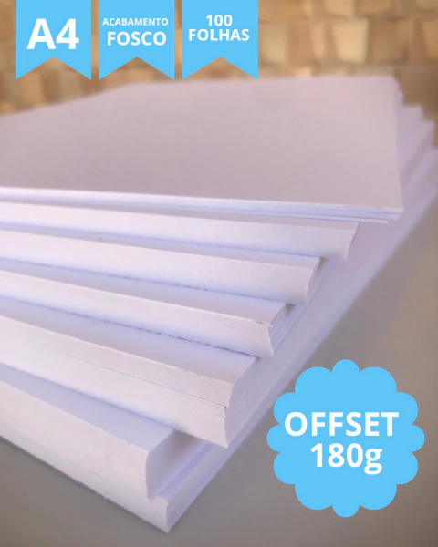 Papel offset 180g | 100 Folhas - comprar online