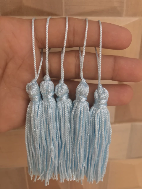 Tassel Azul Bebê 7cm - 5 unidades - comprar online