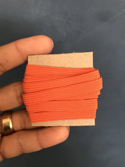 Elástico Chato 7mm | 2 metros | Cor: Laranja - comprar online