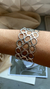 Bracelete esferas em aço inox prata/gold - D.Machado Acessórios 