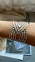 Bracelete fios trancado em aço inox prata/gold - D.Machado Acessórios 