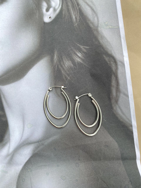 Brinco Argola Prata aço inox - comprar online