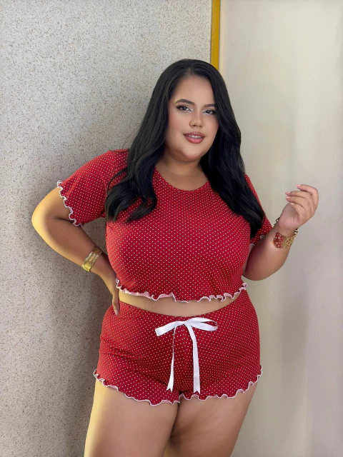 PIJAMA CURTO BABY DOLL MANGUINHA