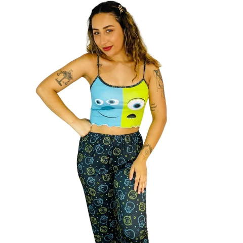 PIJAMA CALÇA E CROPPED MOSTRO S.A - comprar online